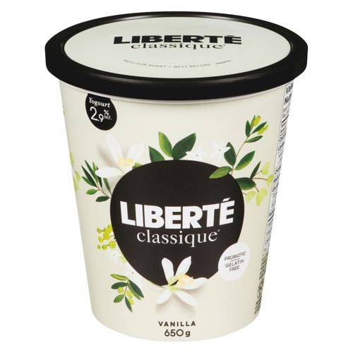 Liberté yaourt à la vanille classique (650 g) - classique vanilla yogurt (650 g)