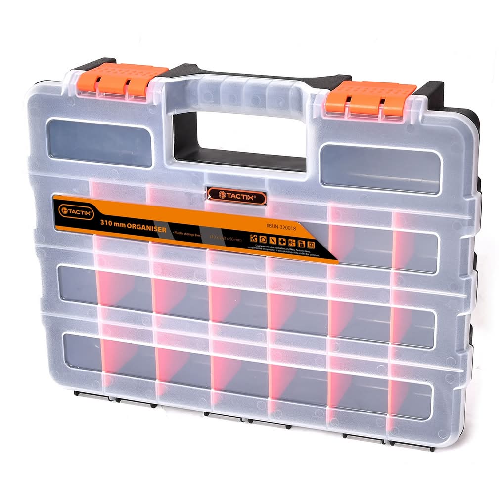 Tactix 310mm 22 Compartment Organiser Storage Box