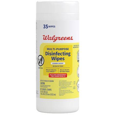 Walgreens Lemon Disinfectant Wipes (10 oz)