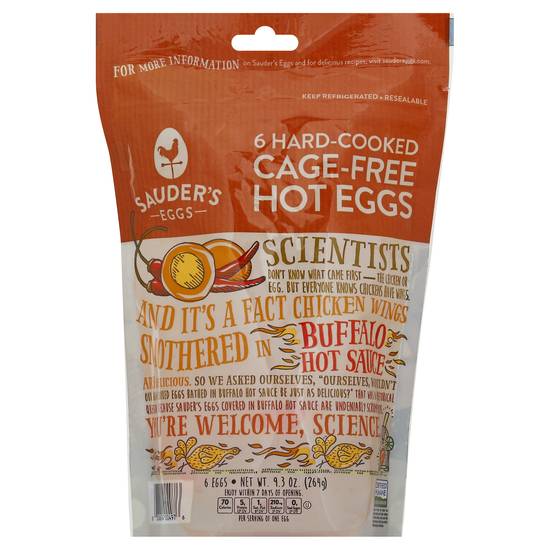 Sauder's Eggs Hard-Cooked Cage-Free Buffalo-Style Eggs (6 ct)