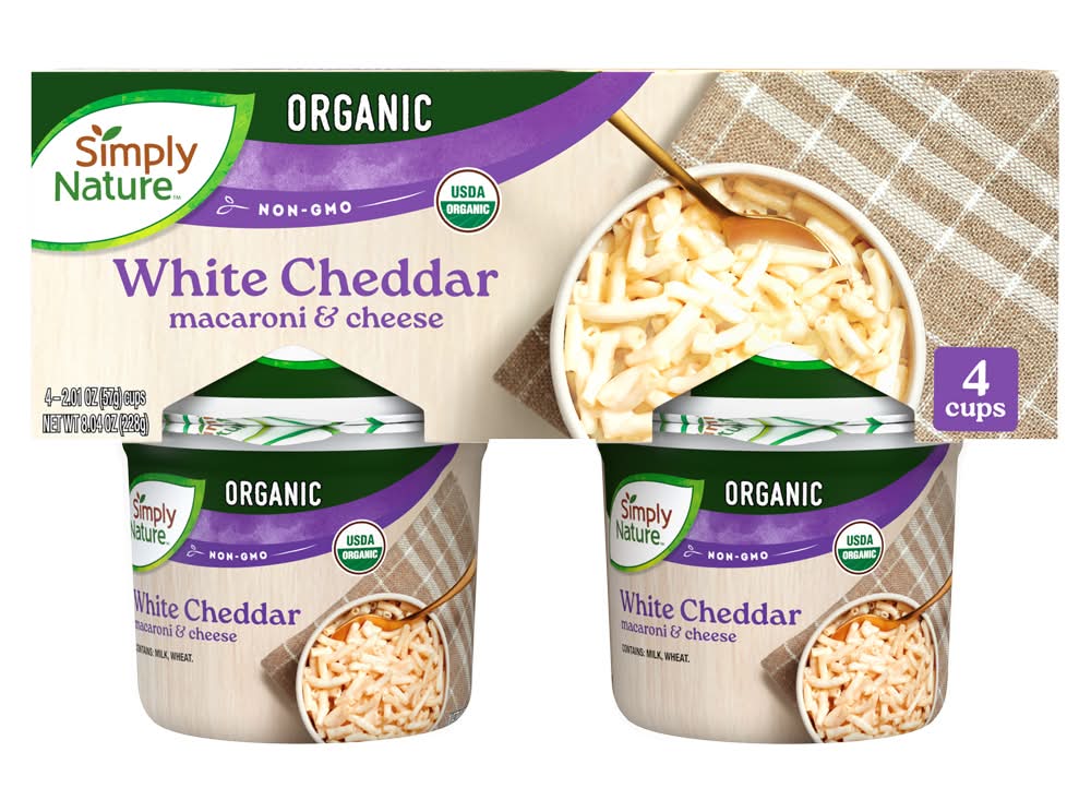 Simply Nature White Cheddar, Macaroni & Cheese (4 x 2.01 oz)