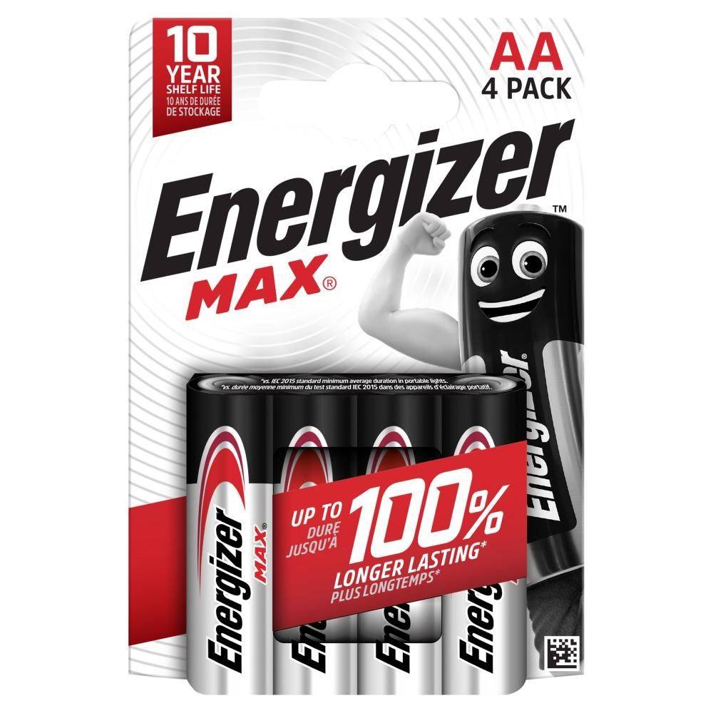 Energizer Max AA-LR6 1,5 V Baterie alkaliczne 4 sztuki