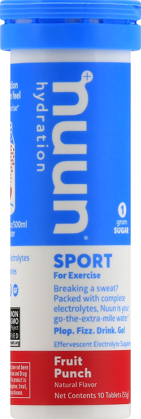 Nuun Hydration Sport Tablets, Fruit Punch (3.2 oz, 10 ct)