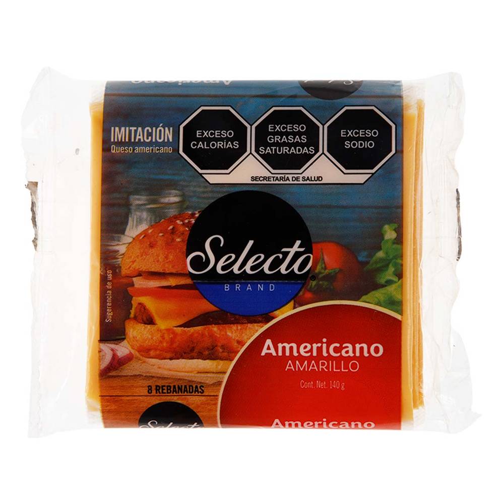 Queso Selecto Americano Amarillo 126 Gr