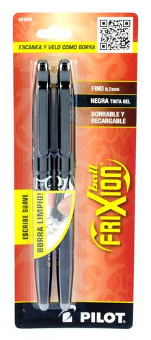 Pilot · Boligrafo gel borrable negro (40 g)