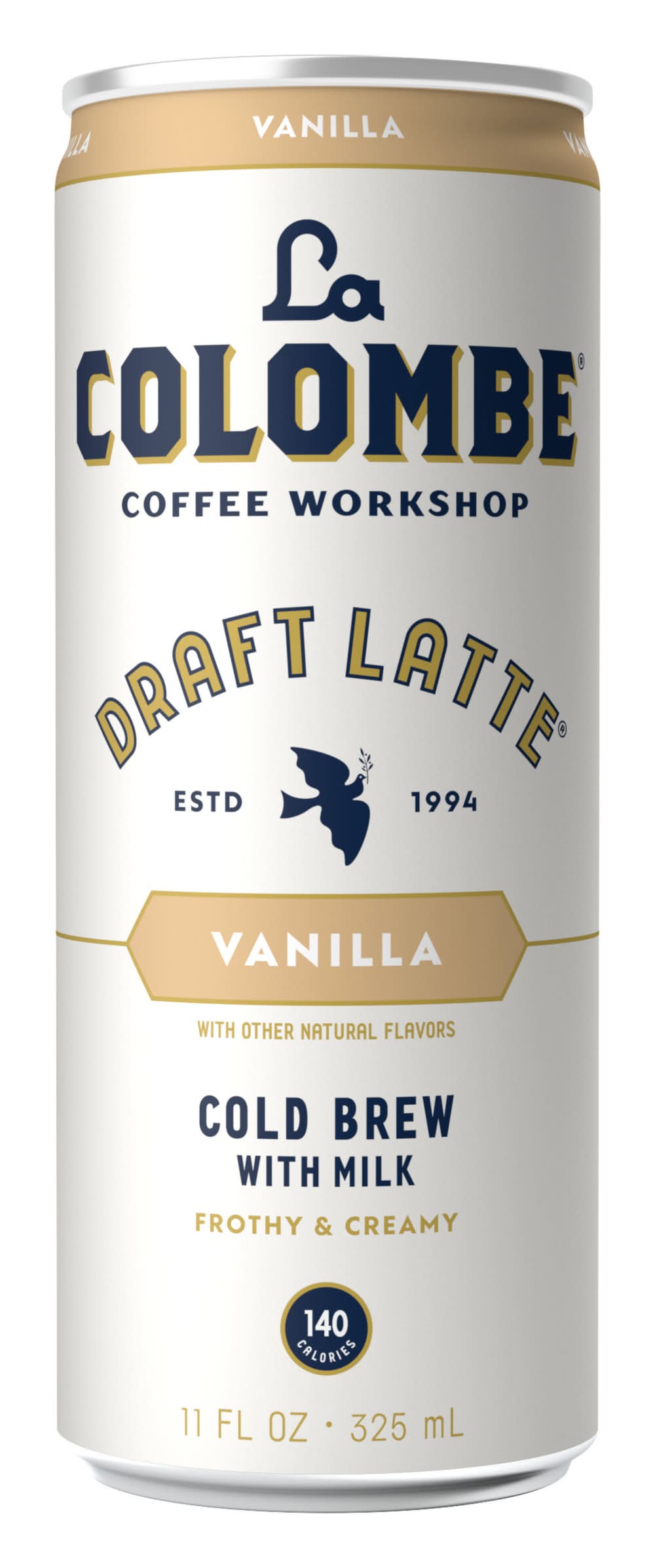 La Colombe Gluten Free Draft Latte Frothy & Creamy Coffee With Milk, Vanilla (11 fl oz)