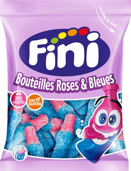 Fini - Bonbons bouteilles roses bleues