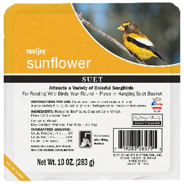 Meijer Sunflower Wild Bird Suet, 10 oz