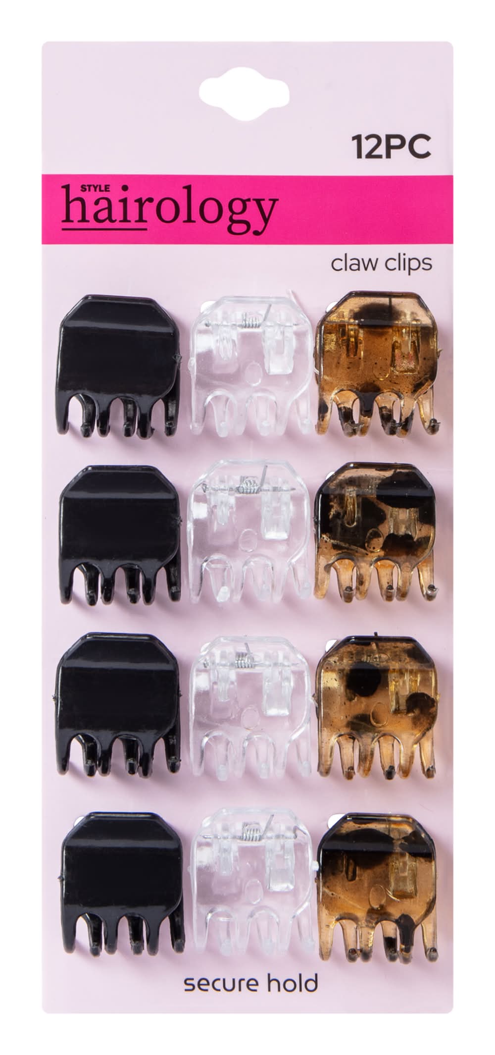 Style Hairology Claw Clips 12-Pack