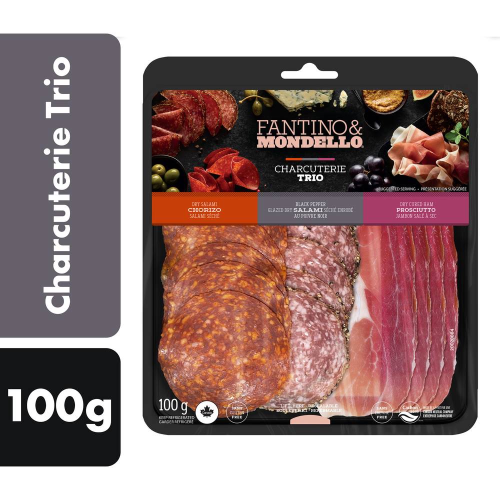 Fantino & Mondello Chorizo, Salami and Prosciutto Charcuterie Trio (100 g)