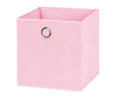 10.5" Pink Fabric Bin