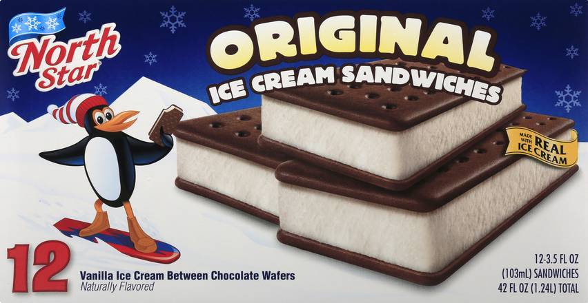 North Star Ice Cream Sandwiches (12 ct)