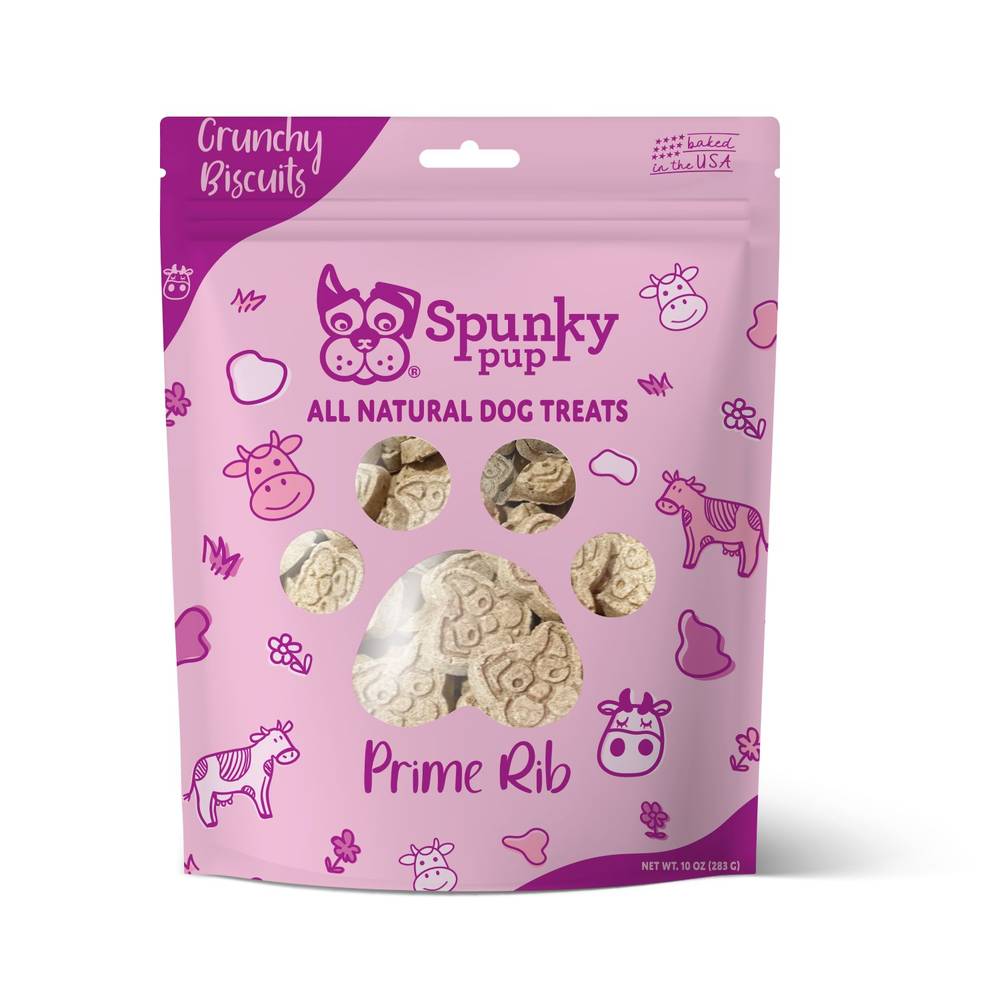 Spunky Pup Dog Treats, Prime Rib, 10 Oz