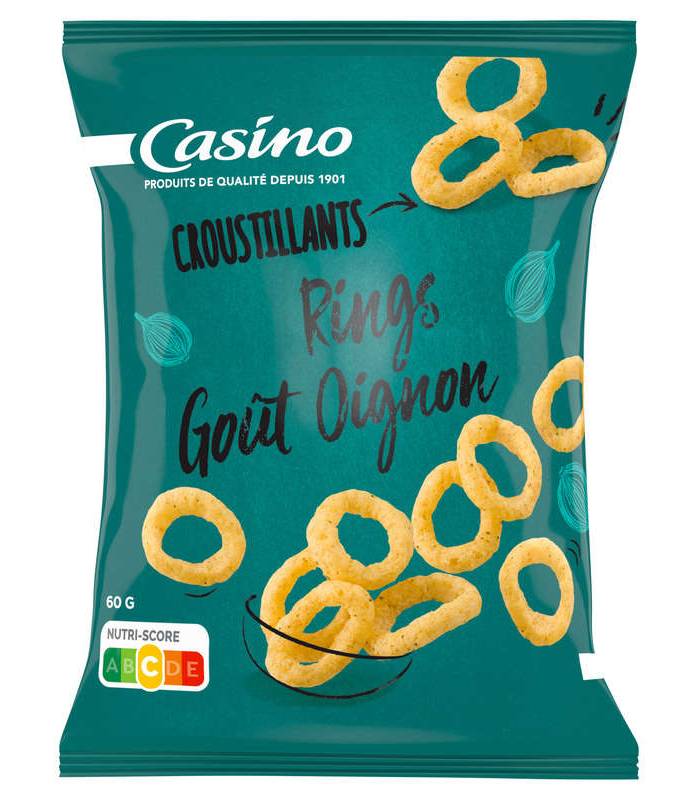 Rings - Biscuits apéritifs - Goût oignon - 60g