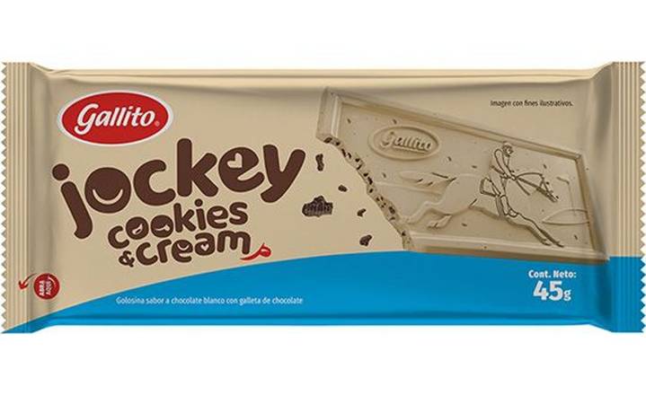 Chocolate Gallito Jockey Tableta Cookies &Cream 45 gr