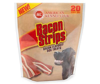 Akc Flavored Strips Dog Treats (bacon)