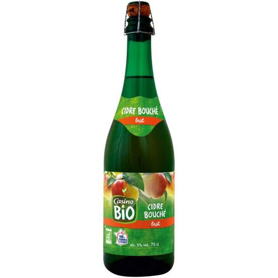 Casino Bio Cidre bouché - Alc. 3% vol. - Biologique - 75cl
