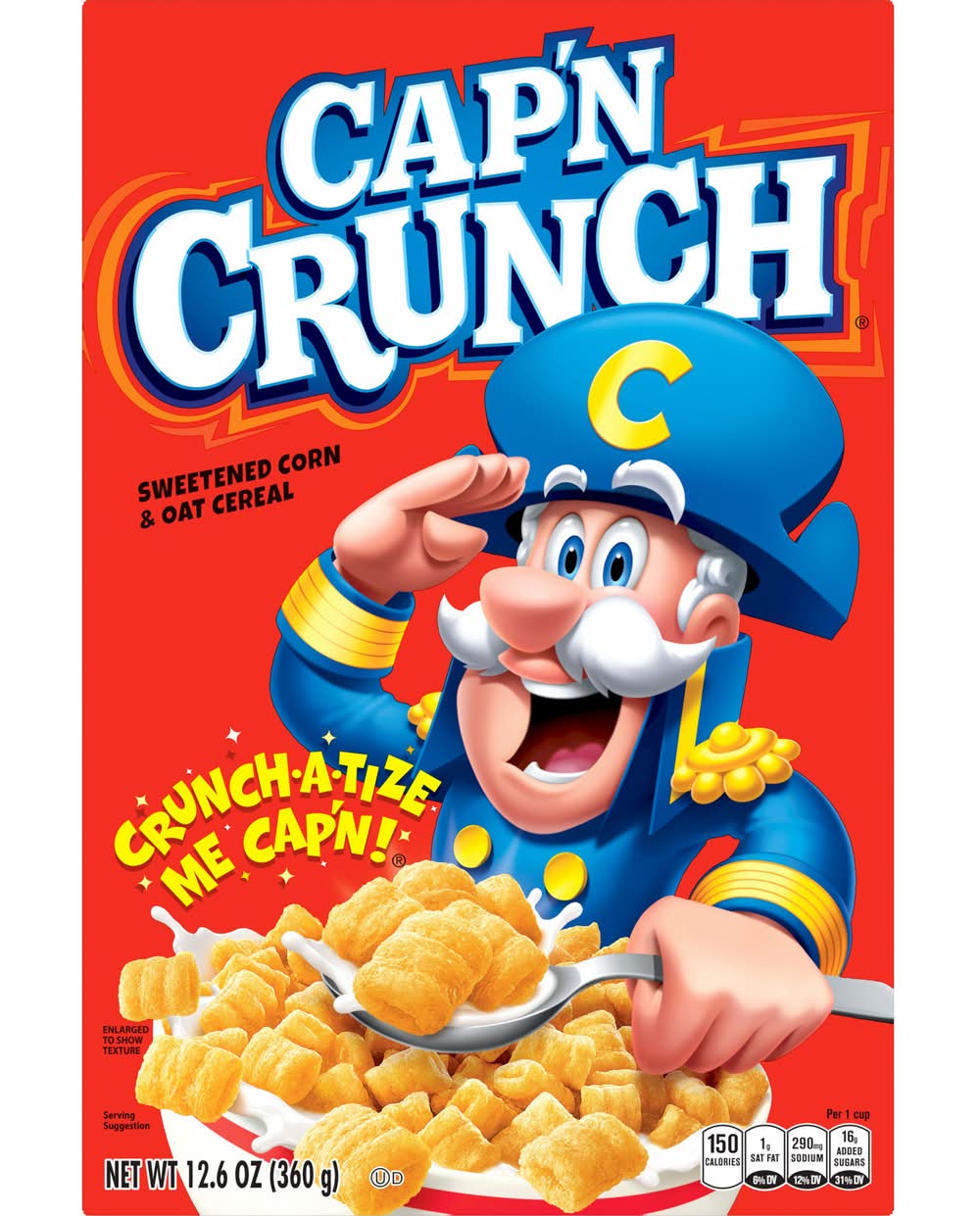 Cap'n Crunch Cereal, Sweetened Corn & Oat (12.6 oz)