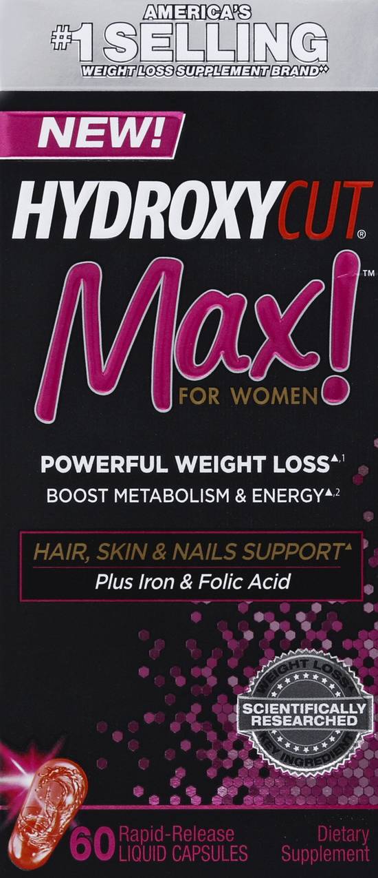 Hydroxycut Max Powerful Weight Loss Supplement For Women (60 ct)