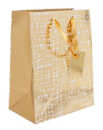 Medium Gift Bag 9in x 7in Gold