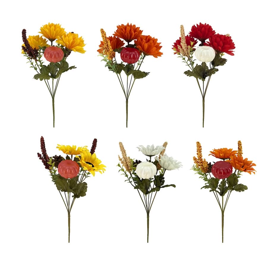 Fall Mix Artificial Bushes, 14 in.
