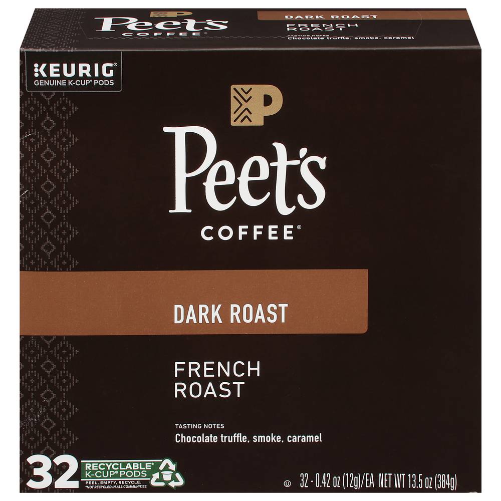 Peet's Coffee French Roast Coffee K-Cup Pods, Dark Roast (0.42 oz, 32 ct)