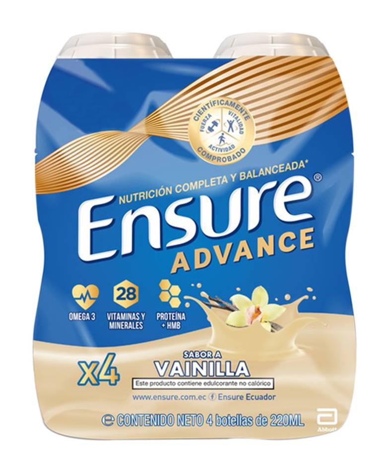 ENSURE ADVANCE BEBIDA VAINILLA *220ML X4