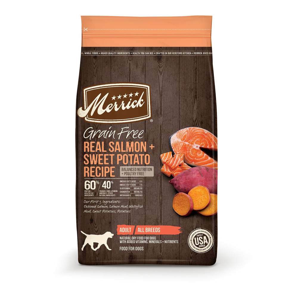 Merrick Dry Dog Food (10 lb/ real salmon and sweet potato)