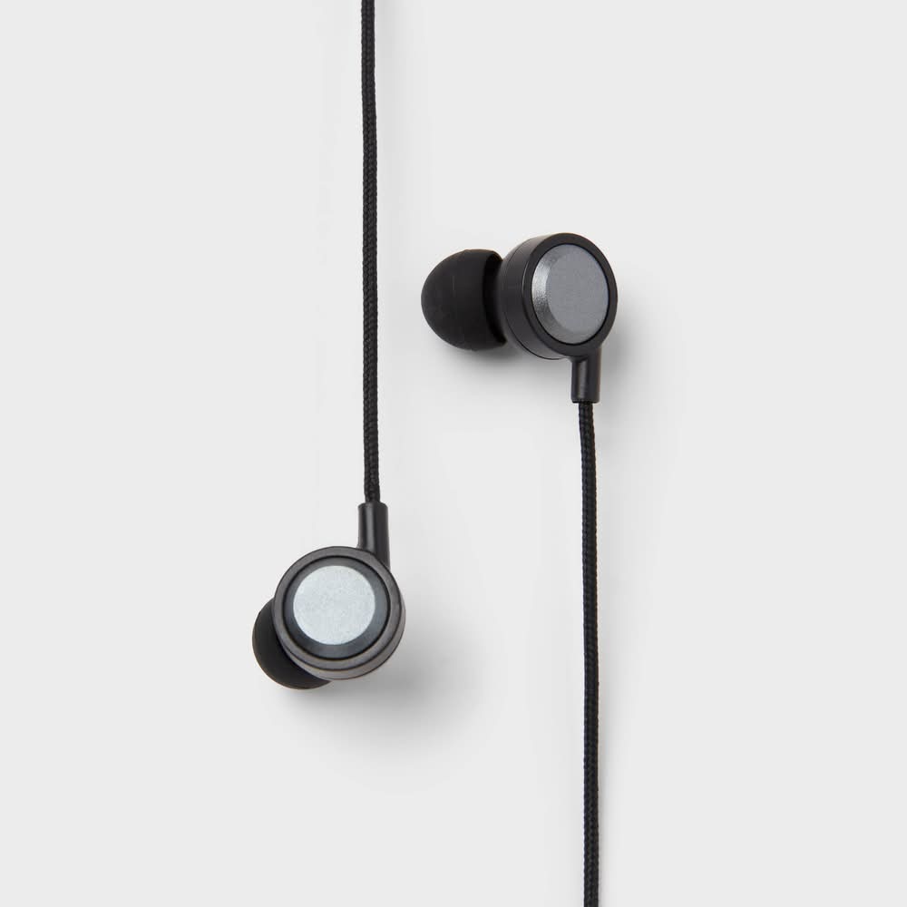 Heyday Wired in Ear Headphones With Usb C Connector and Mic, Black