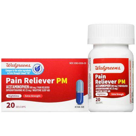 Walgreens Extra Strength Pain Reliever Pm Gelcaps