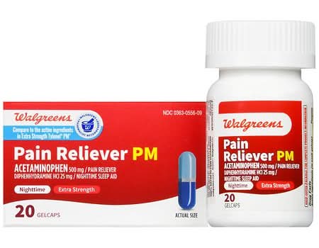 Walgreens Extra Strength Pain Reliever Pm Gelcaps (1.28 oz)