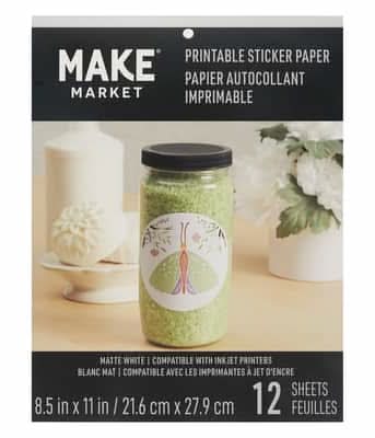 Make Market Printable Sticker Paper (12 ct) (8.5" X 11")