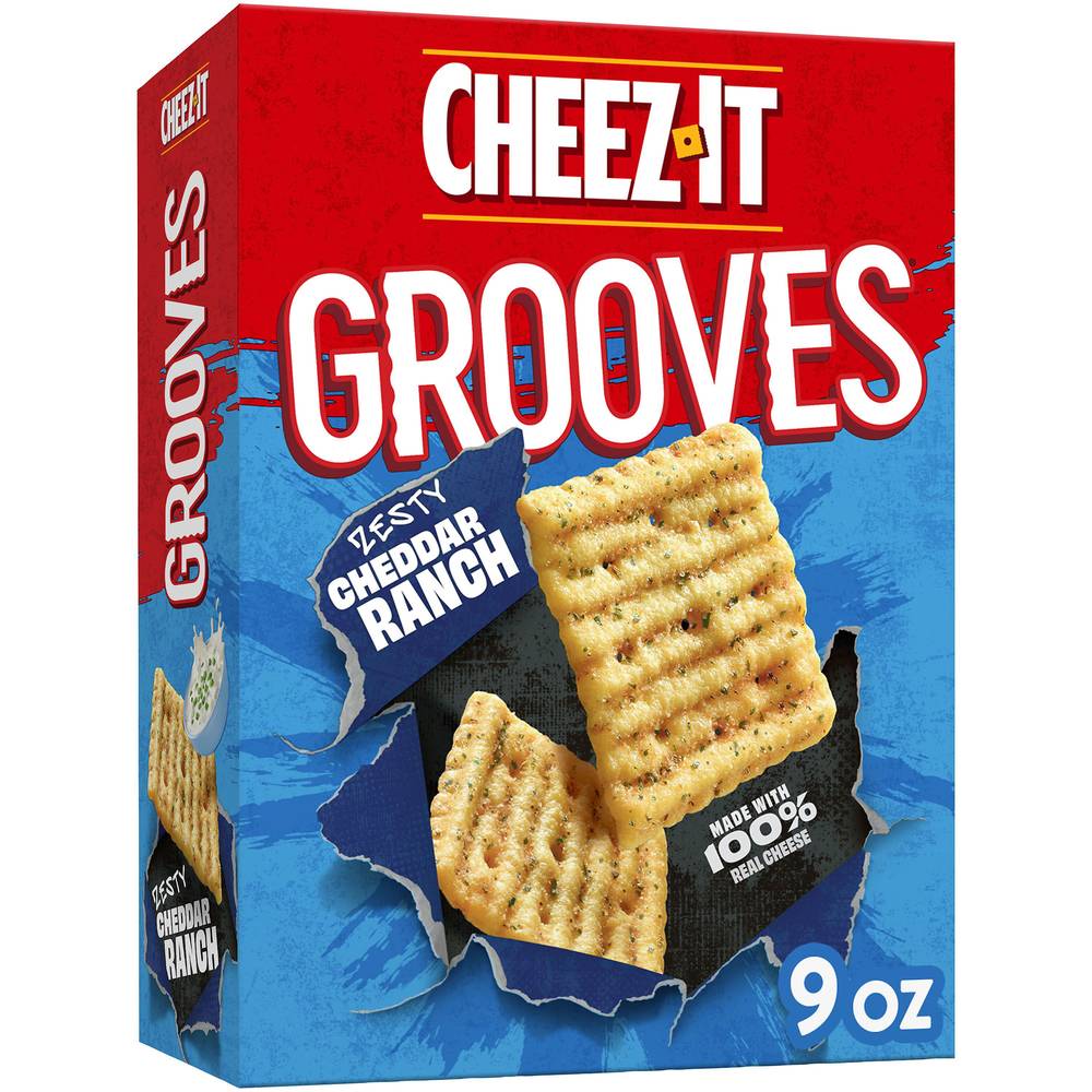 Cheez-It Grooves Zesty Cheddar Ranch Crispy Cracker Chips (9 oz)