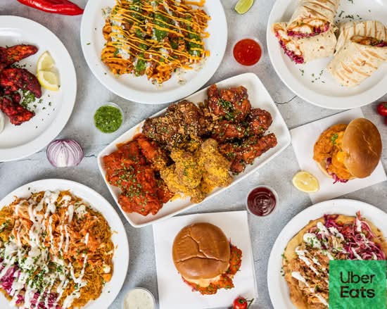 Halal Indian, Pizza, Burgers, Wraps, Naan Wraps, Wings & Strips