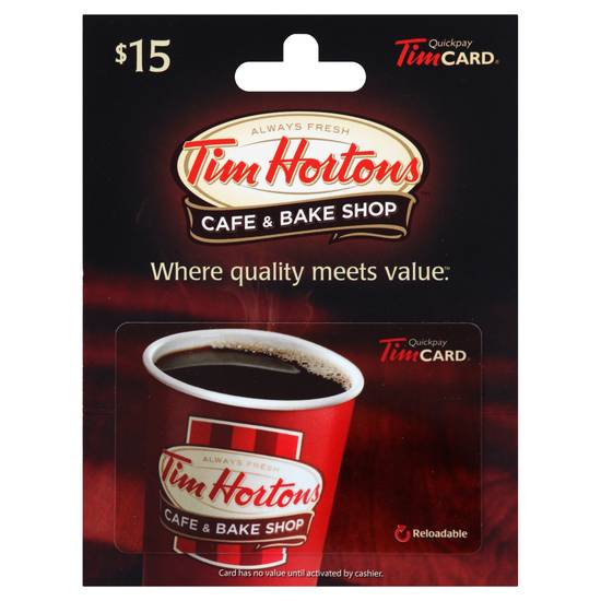 Tims Gift Card