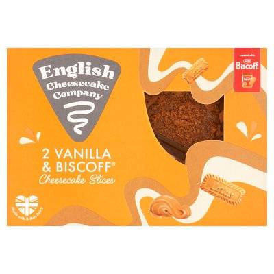 English Cheesecake Co. 2 Vanilla & Biscoff Slices (180g)