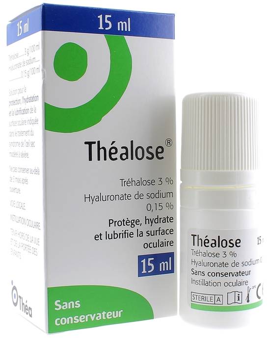 Théalose Solution Ophtalmique Lubirfiante 15 ml