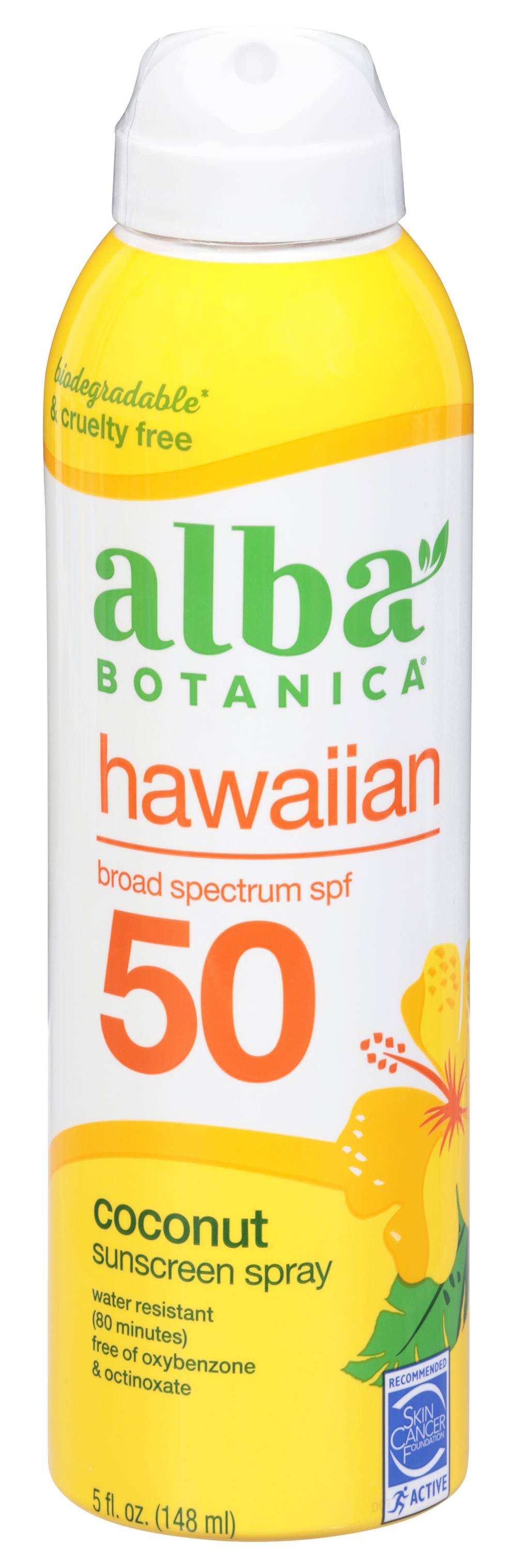 Alba Botanica Coconut Hawaiian Sunscreen Spf 50 (5 fl oz)