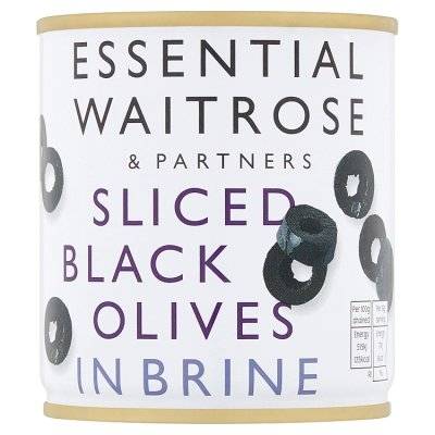 Waitrose & Partners Partners Essential Sliced Black Olives in Brine