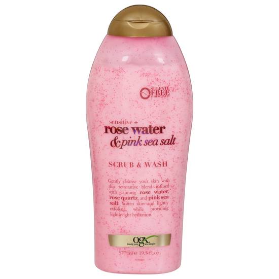 Ogx Rose Water & Pink Sea Salt Scrub & Body Wash (19.5 fl oz)