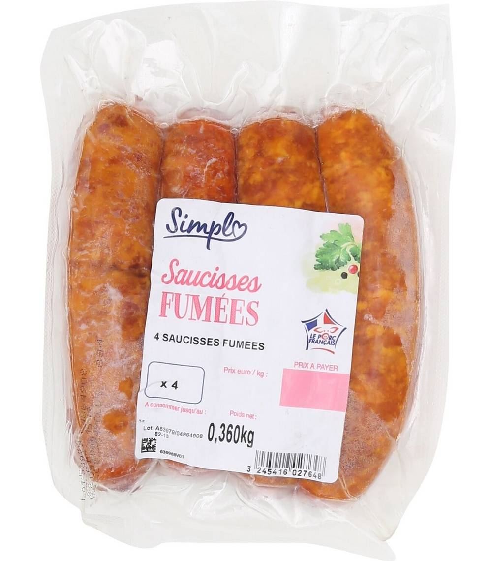 Simpl - Saucisses fumées (360g)
