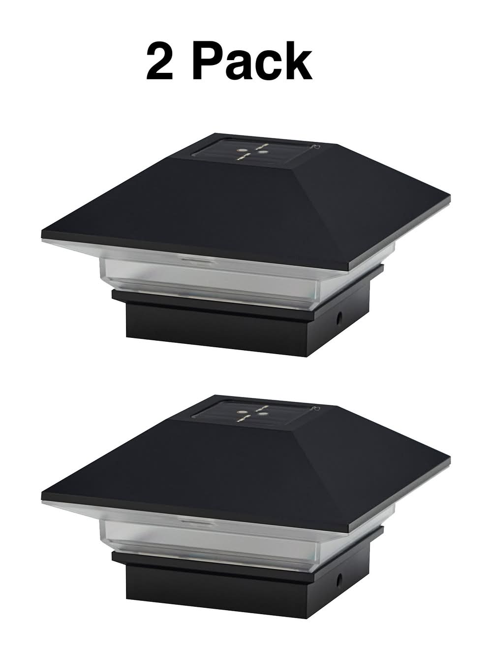 ReliaBilt Solar 3-in x 3-in Black LED Outdoor Post cap light