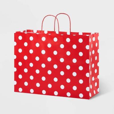 Spritz Dots Gift Bag, Large, Red