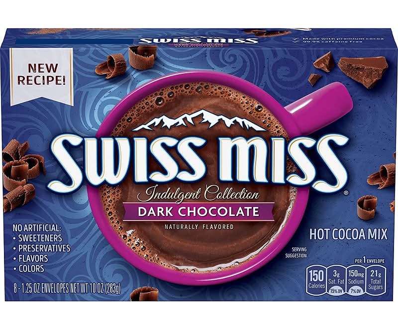 Swiss Miss黑巧克力熱可可粉35.37gx8 <35.37g克 x 8 x 1Box盒>