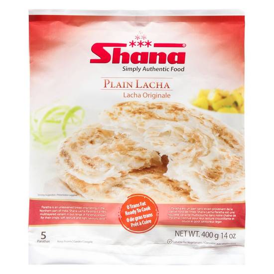 Shana Plain Lacha 5 Parathas (400 g)