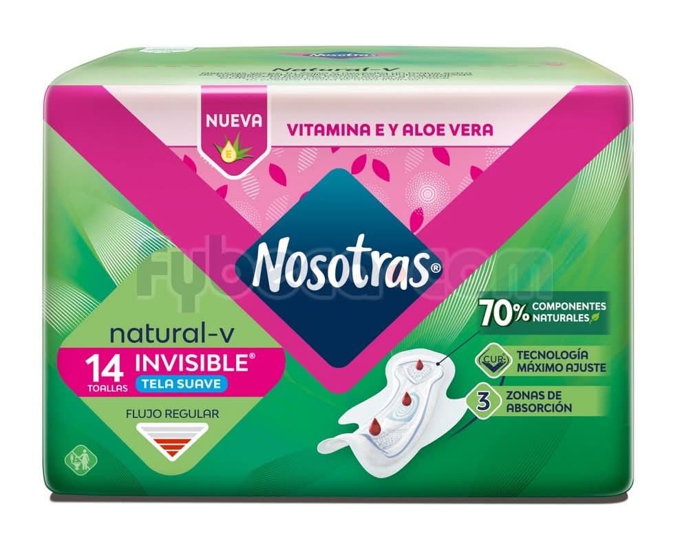 Toallas U.Delgad Alas Nosotras Natural Invisible X 14 A/N