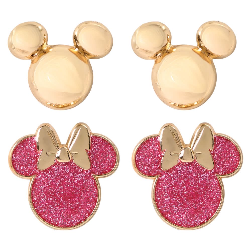 Disney Pink/Gold Stud Minnie Character Earrings