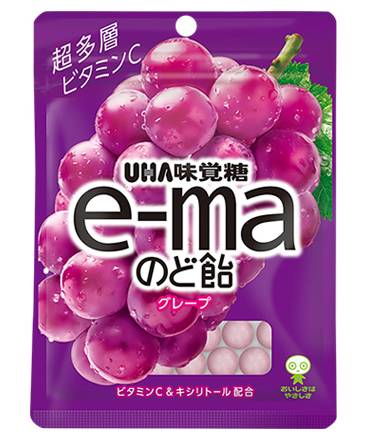 31_UHA　ｅ－ｍａのど飴袋【グレープ】（50g）