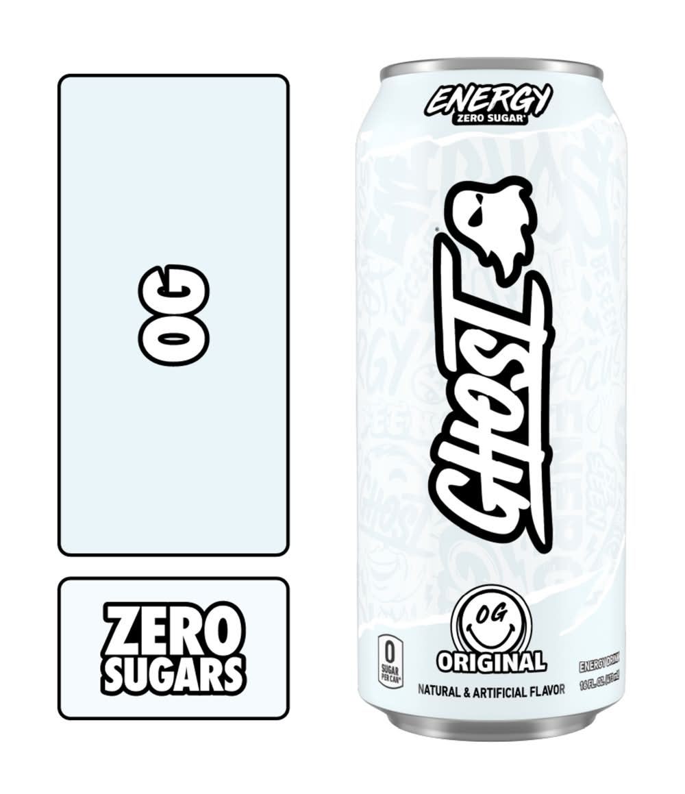 Ghost Zero Sugar Energy Drink, Original (16 fl oz)