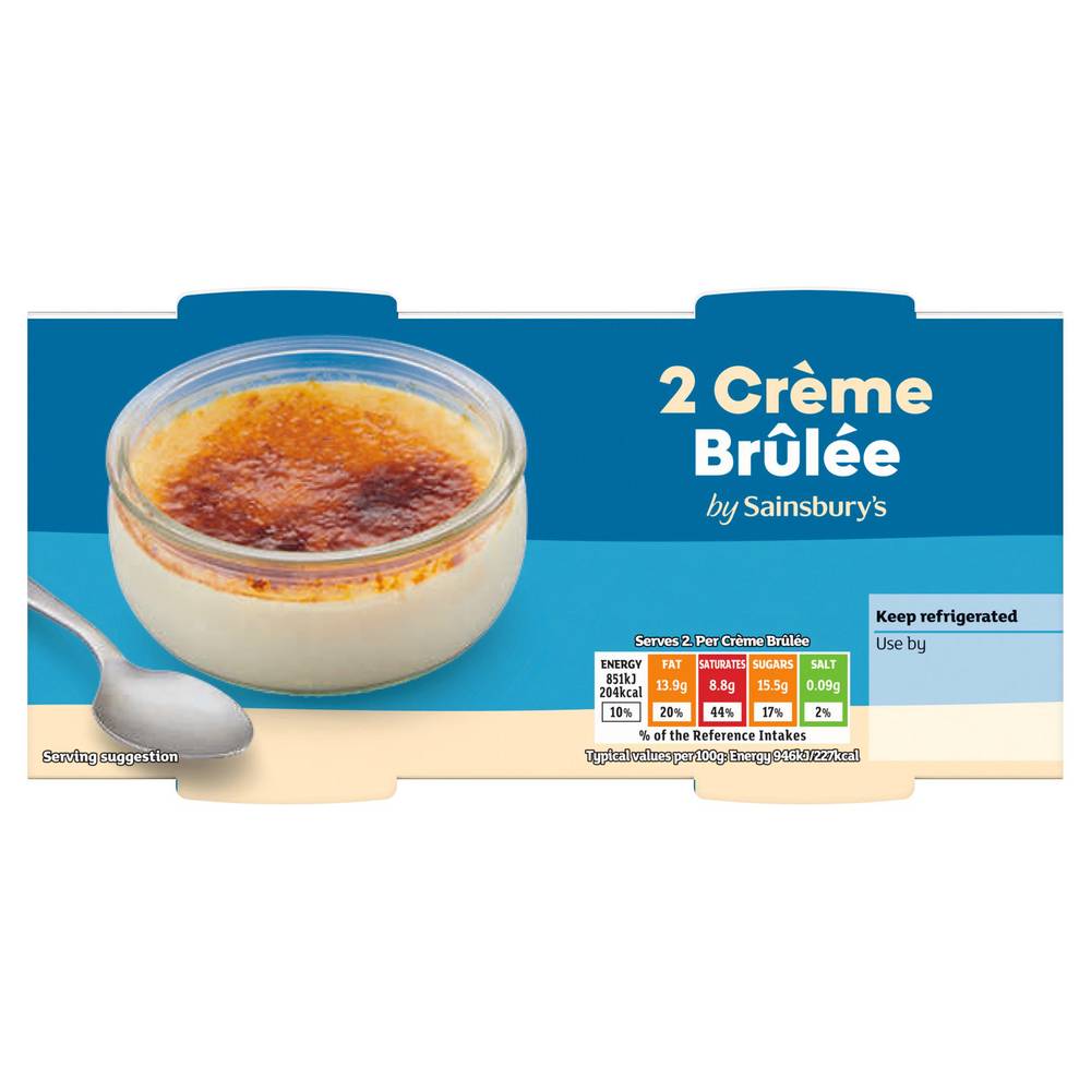 Sainsbury's Vanilla Crème Brûlée 2x100g